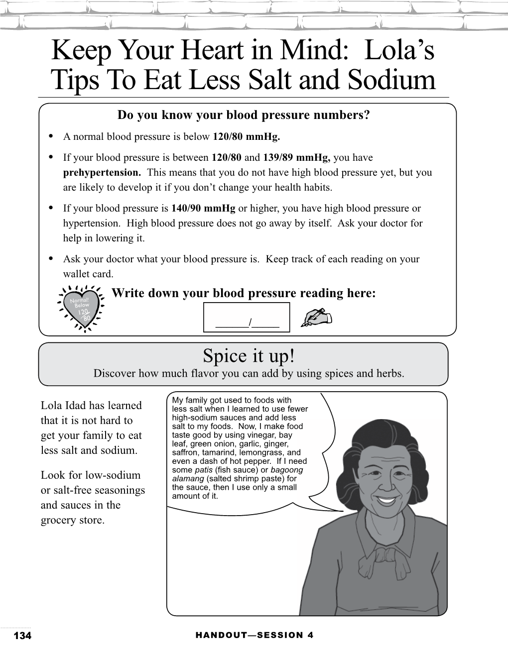 Keep Your Heart in Mind: Lola's Tips to Eat Less Salt and Sodium