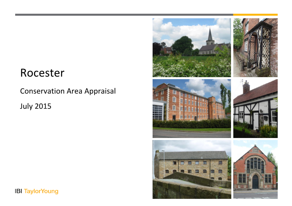 Rocester Conservation Area Appraisal 2015