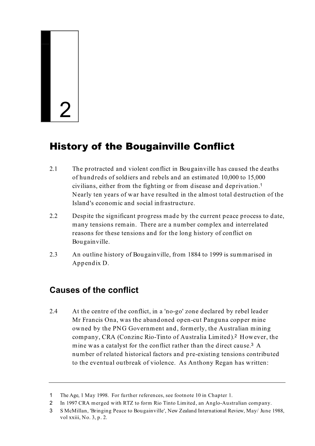 Chapter 2: History of the Bougainville Conflict