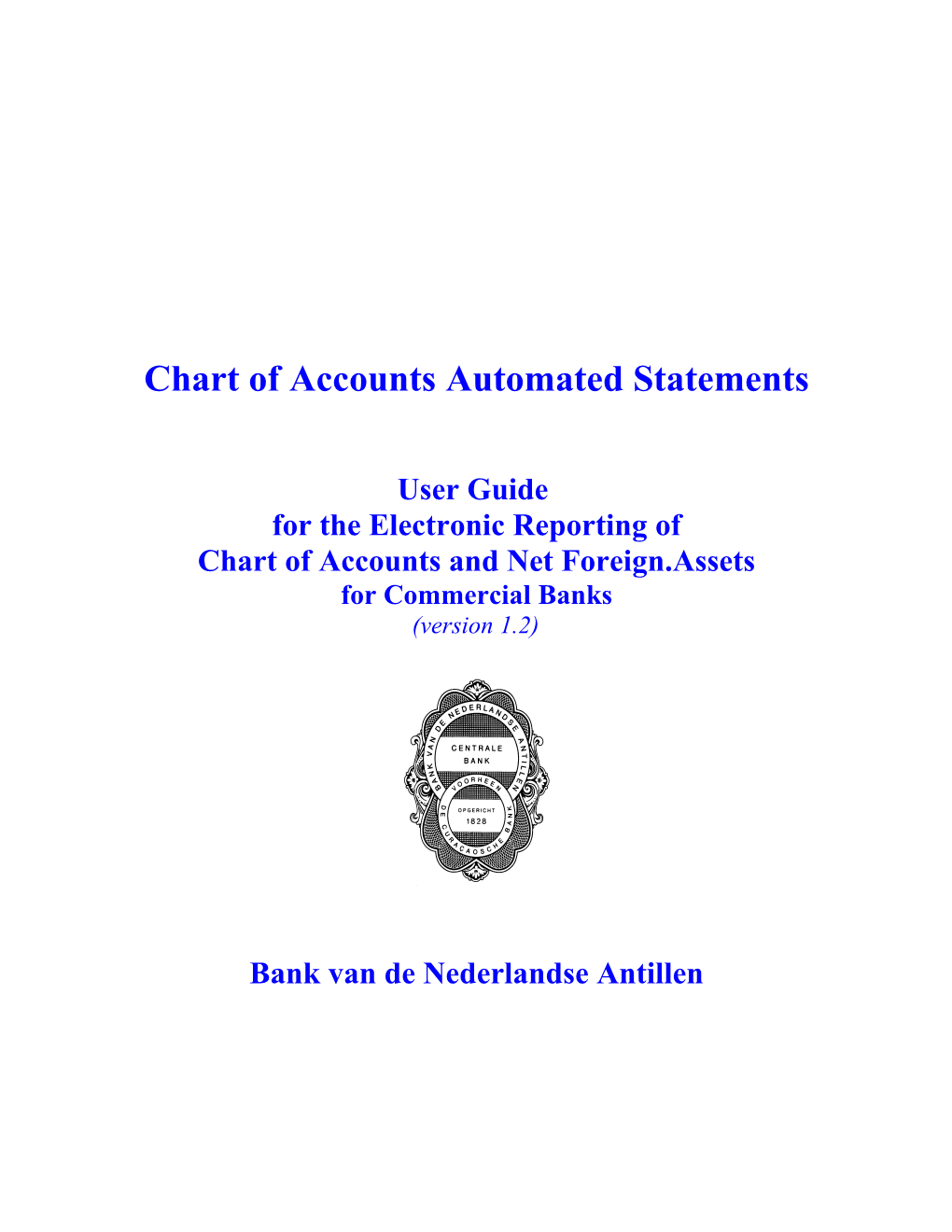 Chart of Accounts Automated Statements