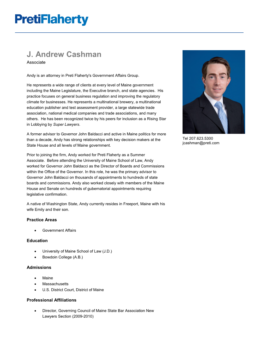 J. Andrew Cashman Associate