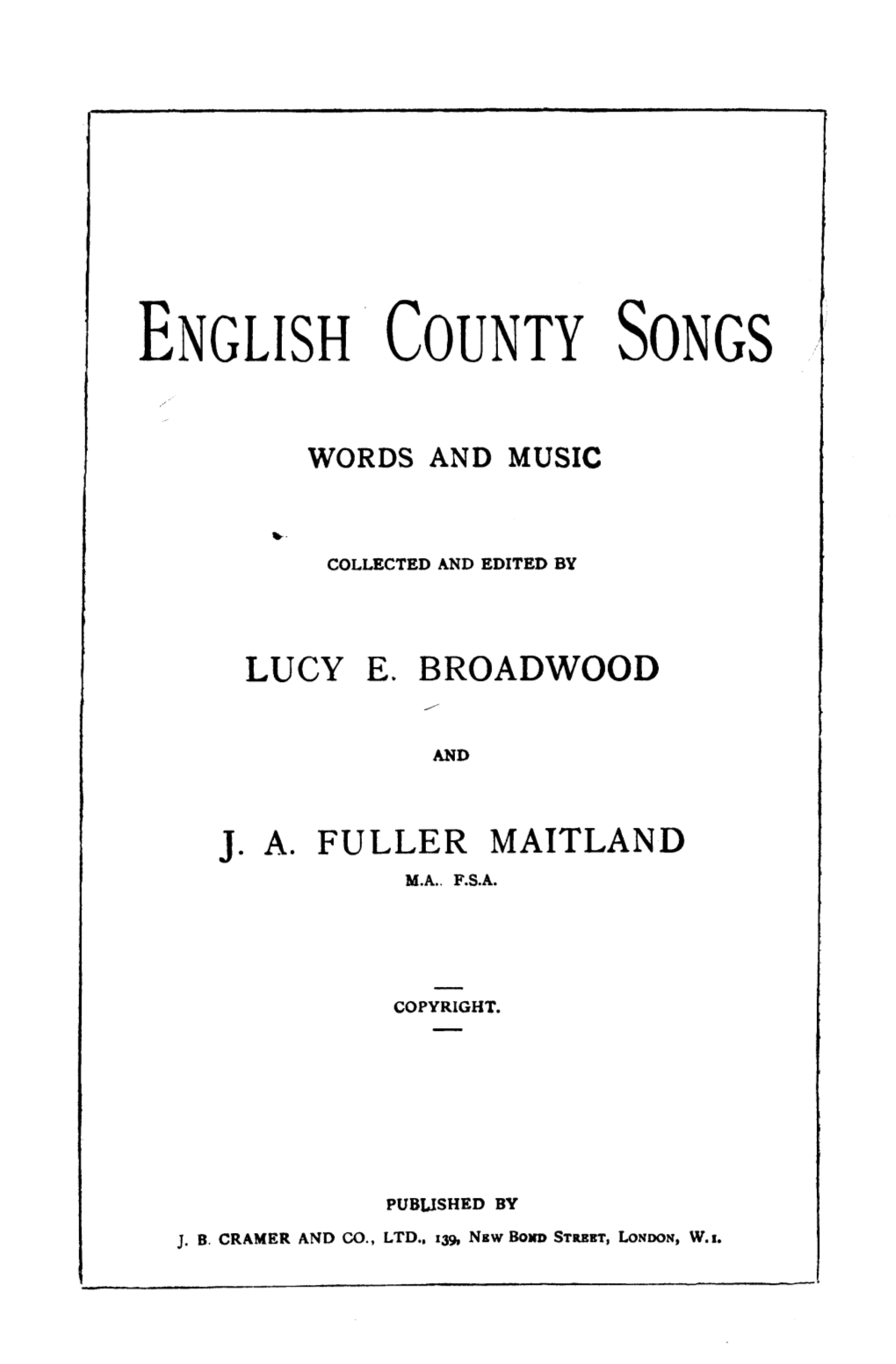 English County Songs