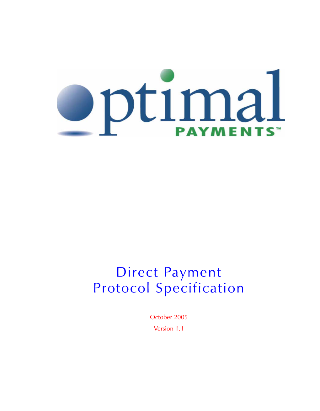 Direct Payment Protocol Specification