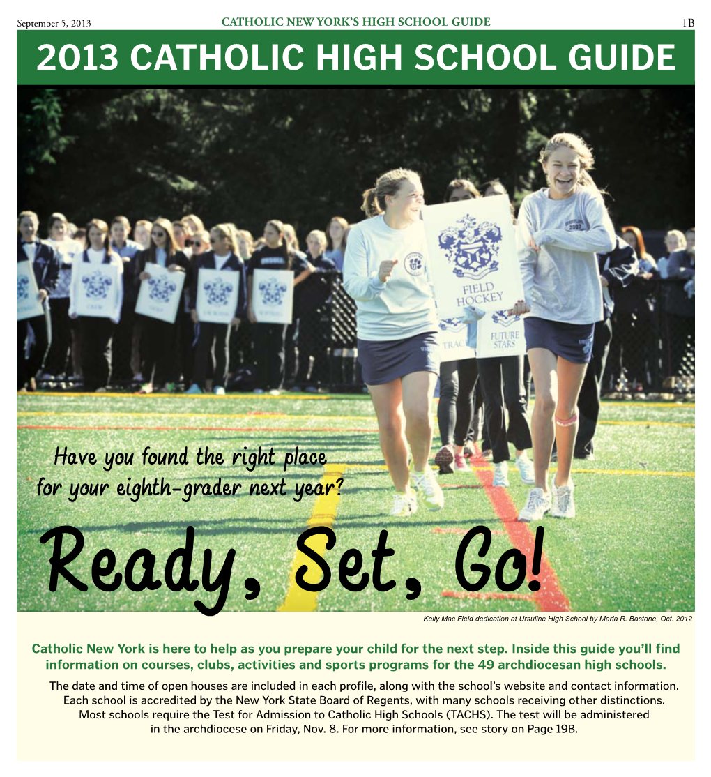 2013 Catholic High School Guide