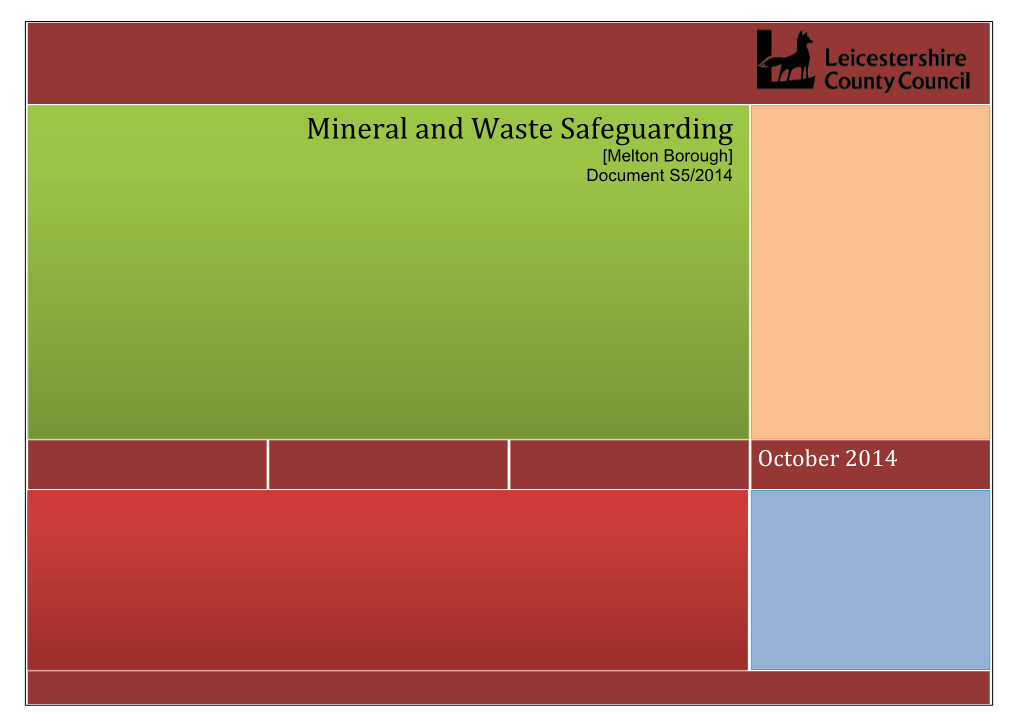 Mineral and Waste Safeguarding [Melton Borough] Document S5/2014