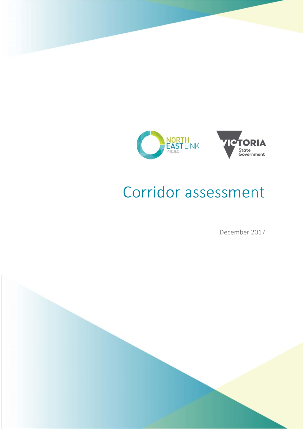 North East Link Corridor Assessment Dec 2017