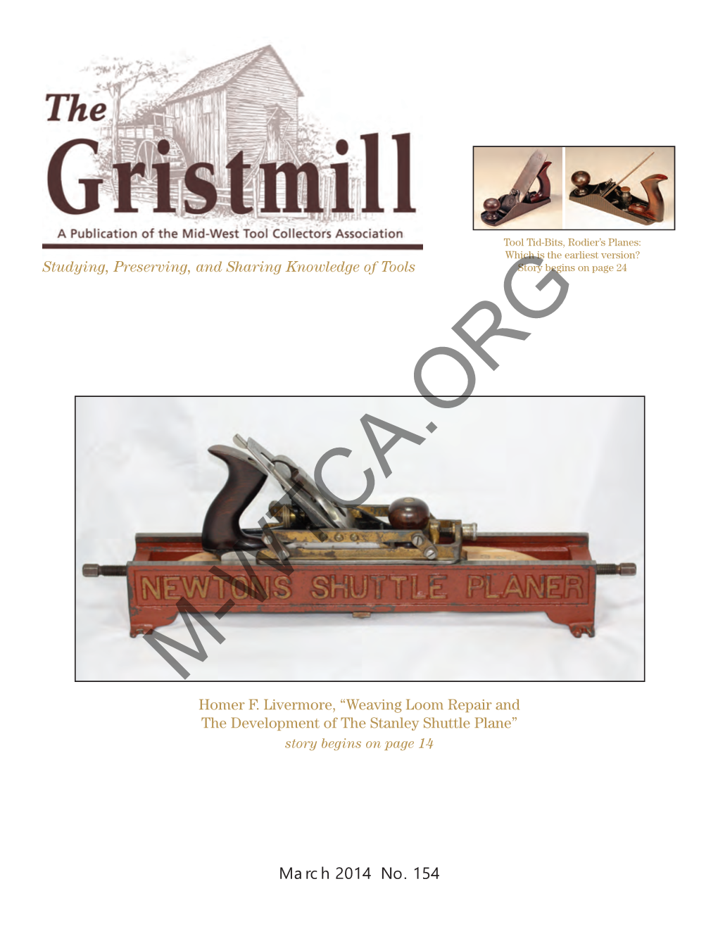 March 2014 No. 154 the Gristmill Index Departments Features Chaff
