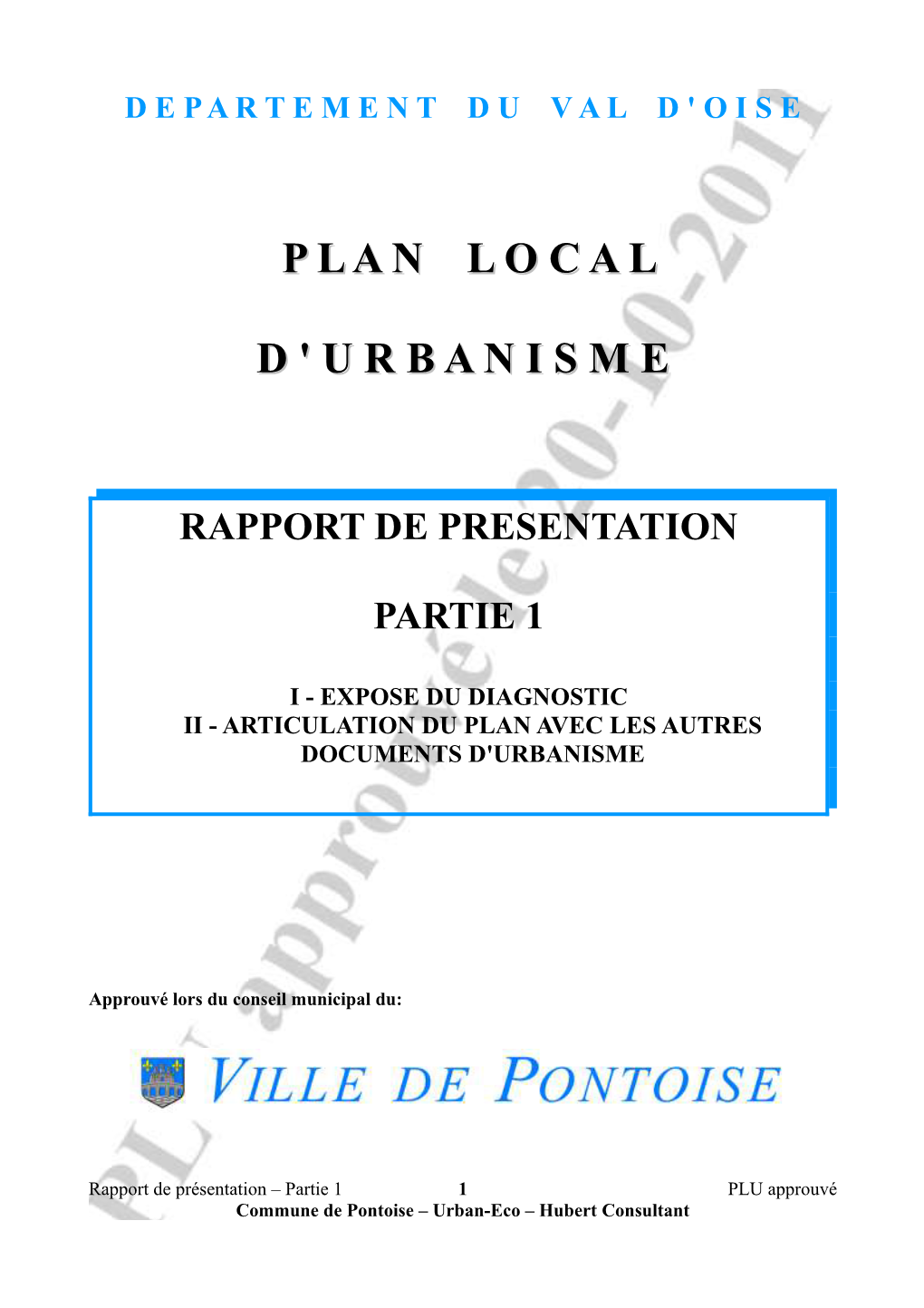 Planlocal D ' Urbanisme