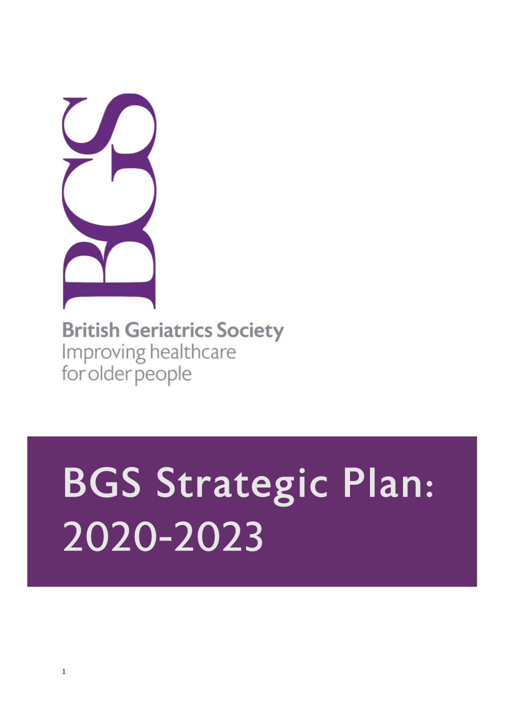 BGS Strategic Plan: 2020-2023