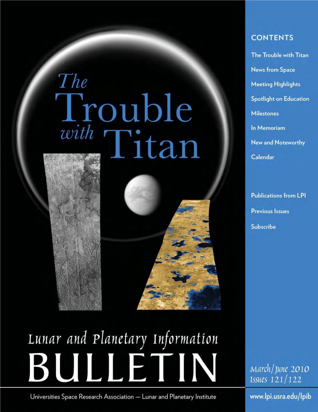 Lunar and Planetary Information Bulletin, Issues 121/122