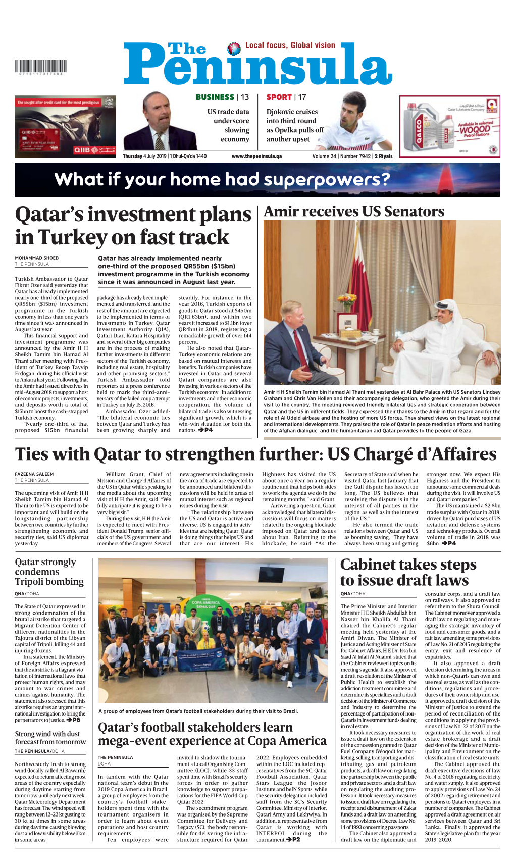 Qatar's Investment Plans in Turkey on Fast Track