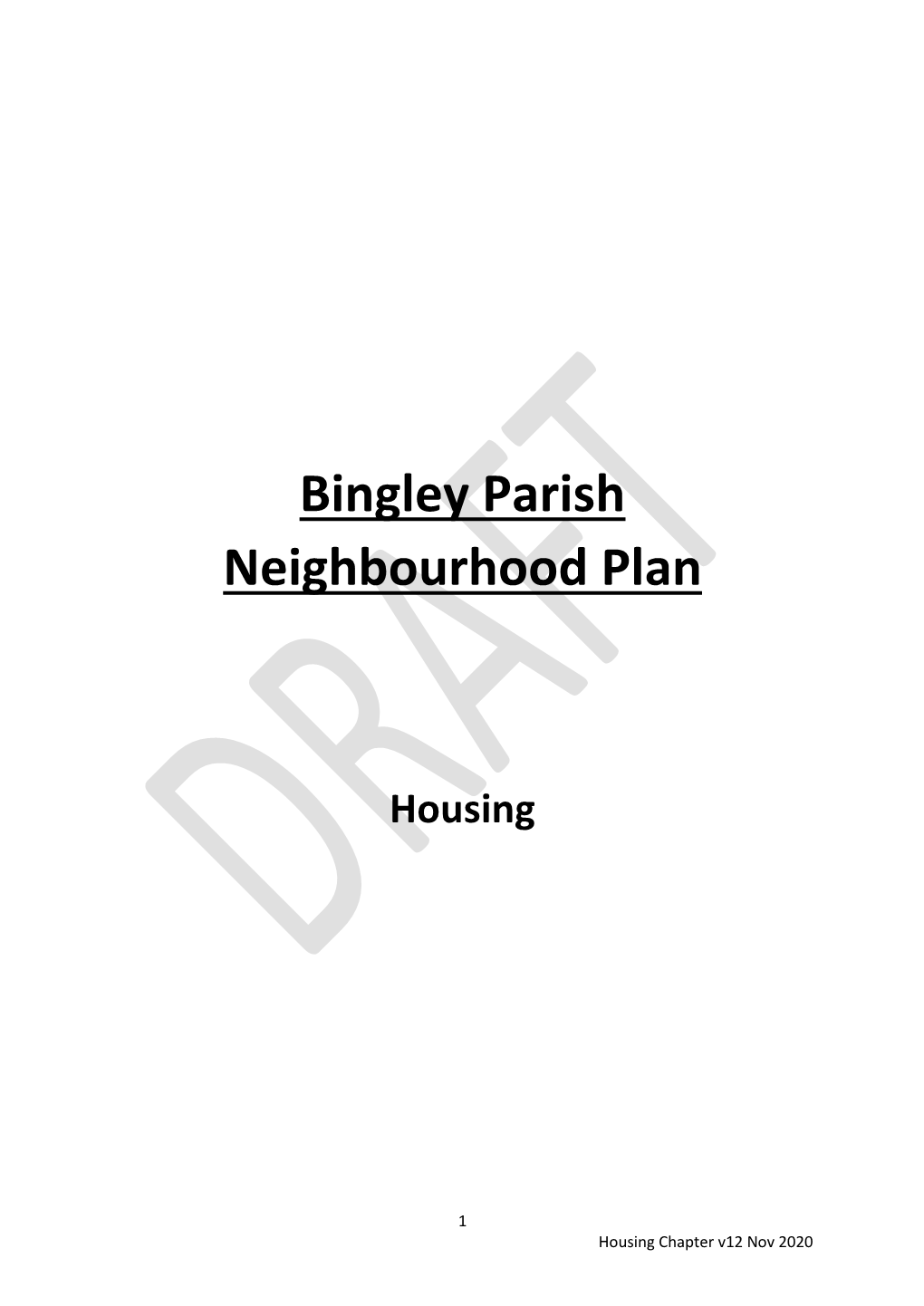 Bingley Parish Neighbourhood Plan