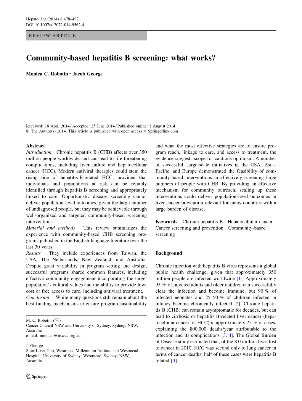 Community-Based Hepatitis B Screening: What Works?