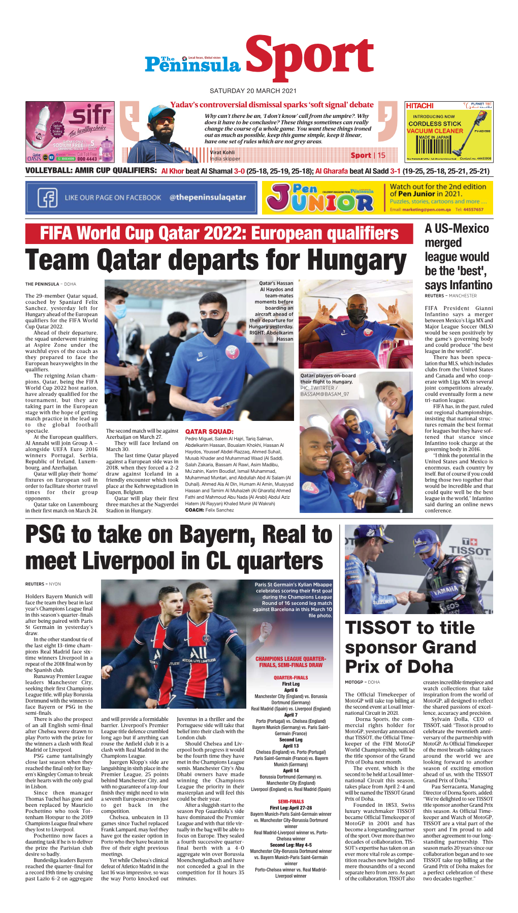Team Qatar Departs for Hungary