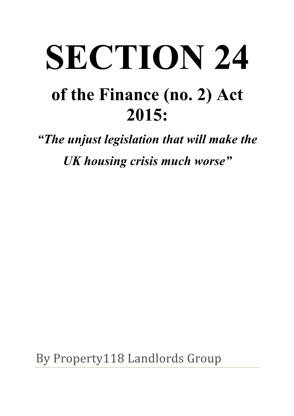 SECTION 24 of the Finance (No