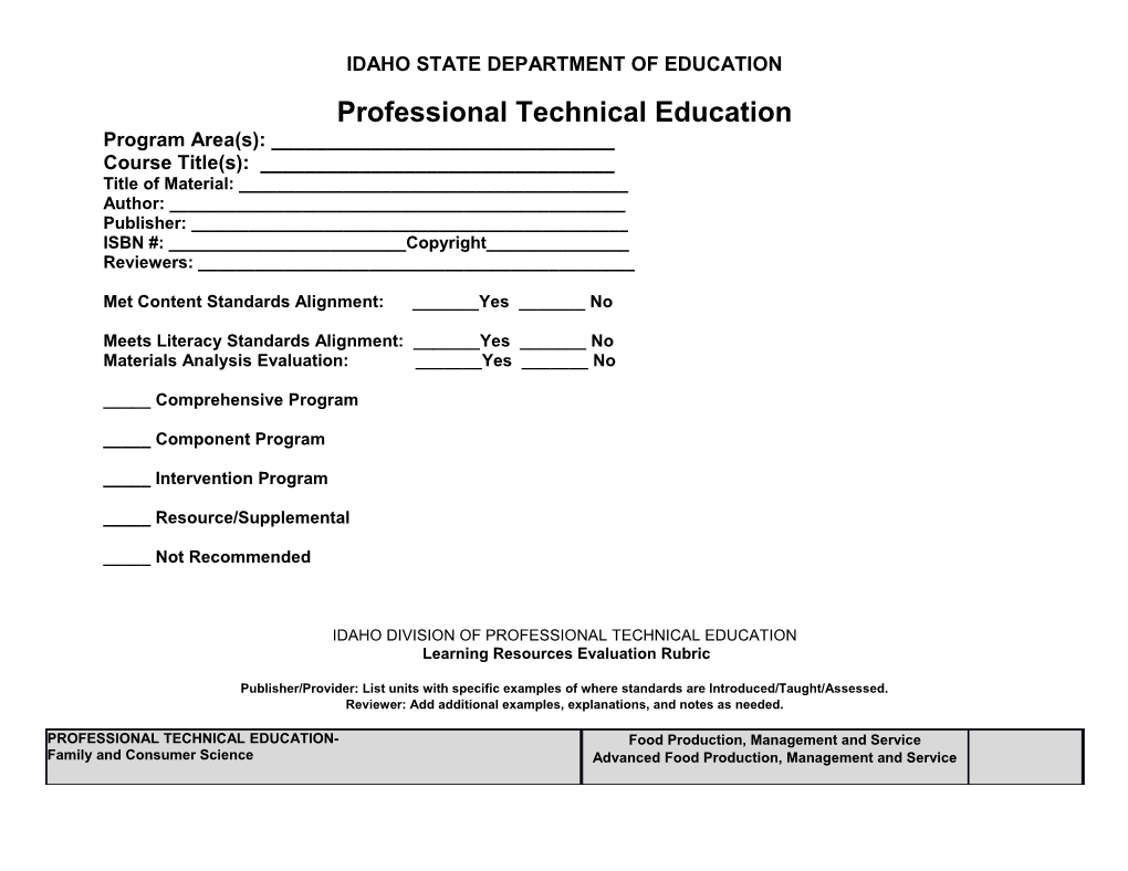 Idaho State Department of Education s1