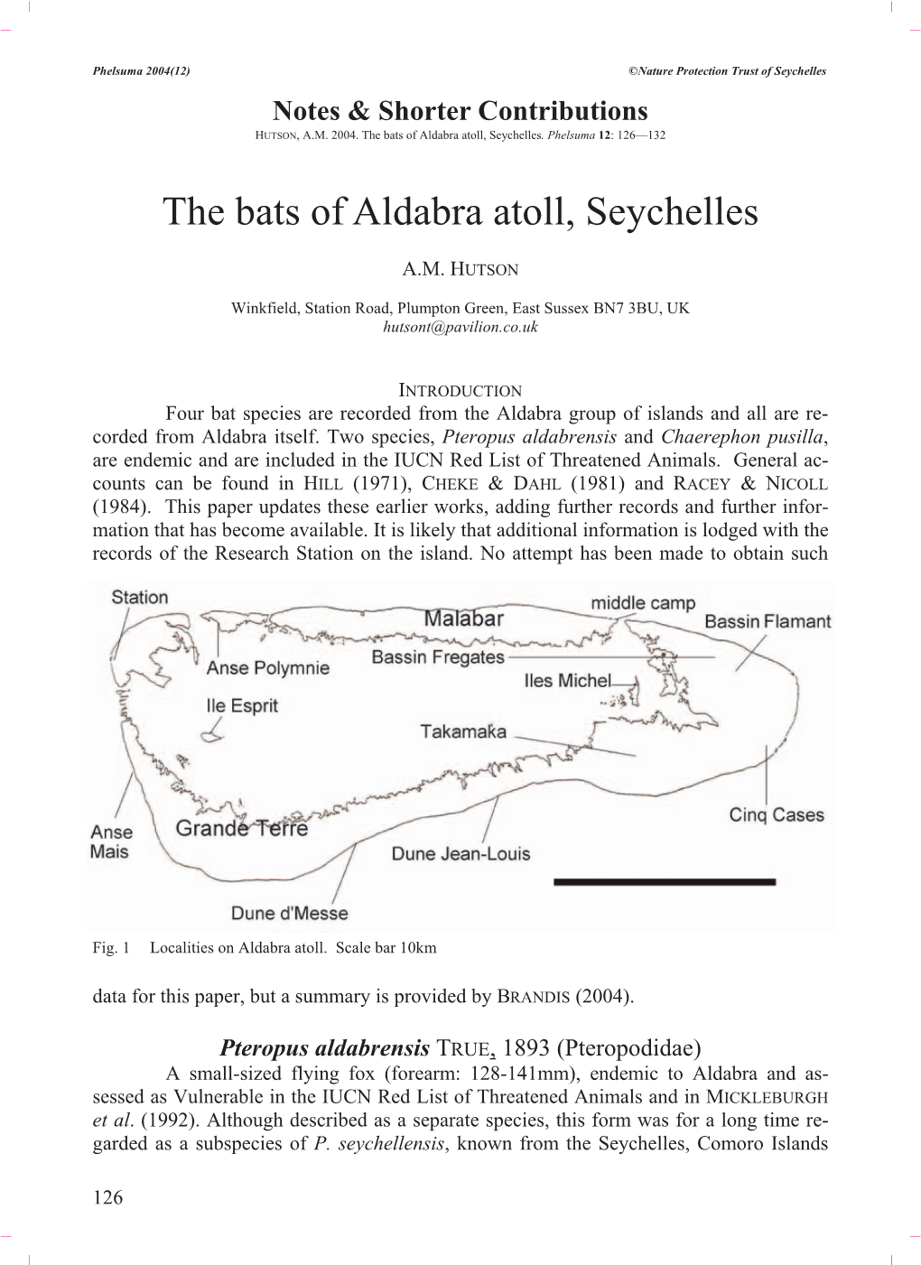 The Bats of Aldabra Atoll, Seychelles