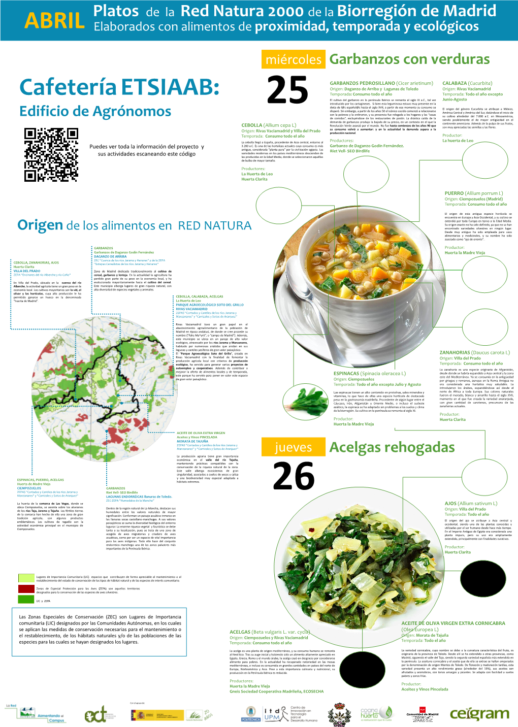 ABRIL Elaborados Con Alimentos De Proximidad, Temporada Y Ecológicos Miércoles Garbanzos Con Verduras