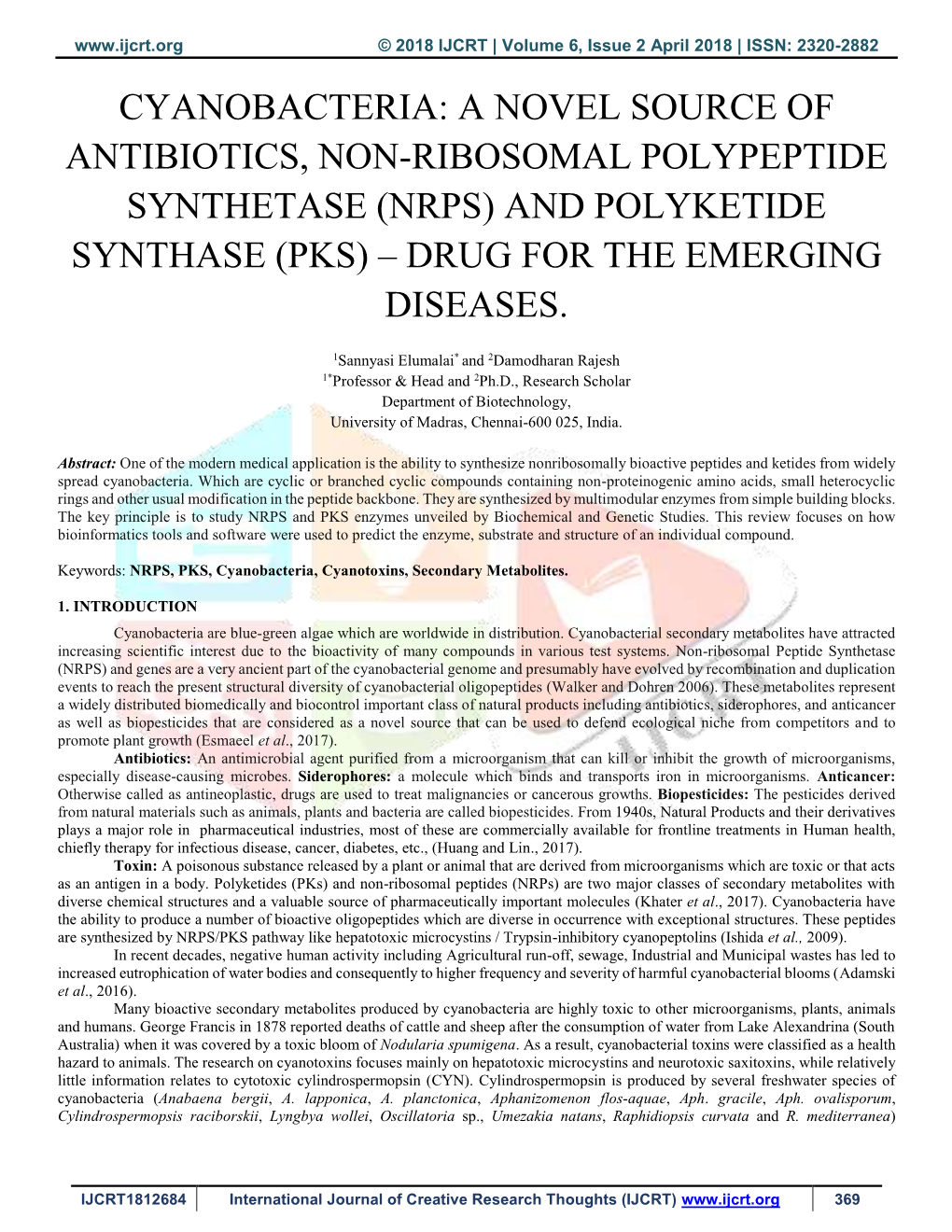 Nrps) and Polyketide Synthase (Pks) – Drug for the Emerging Diseases
