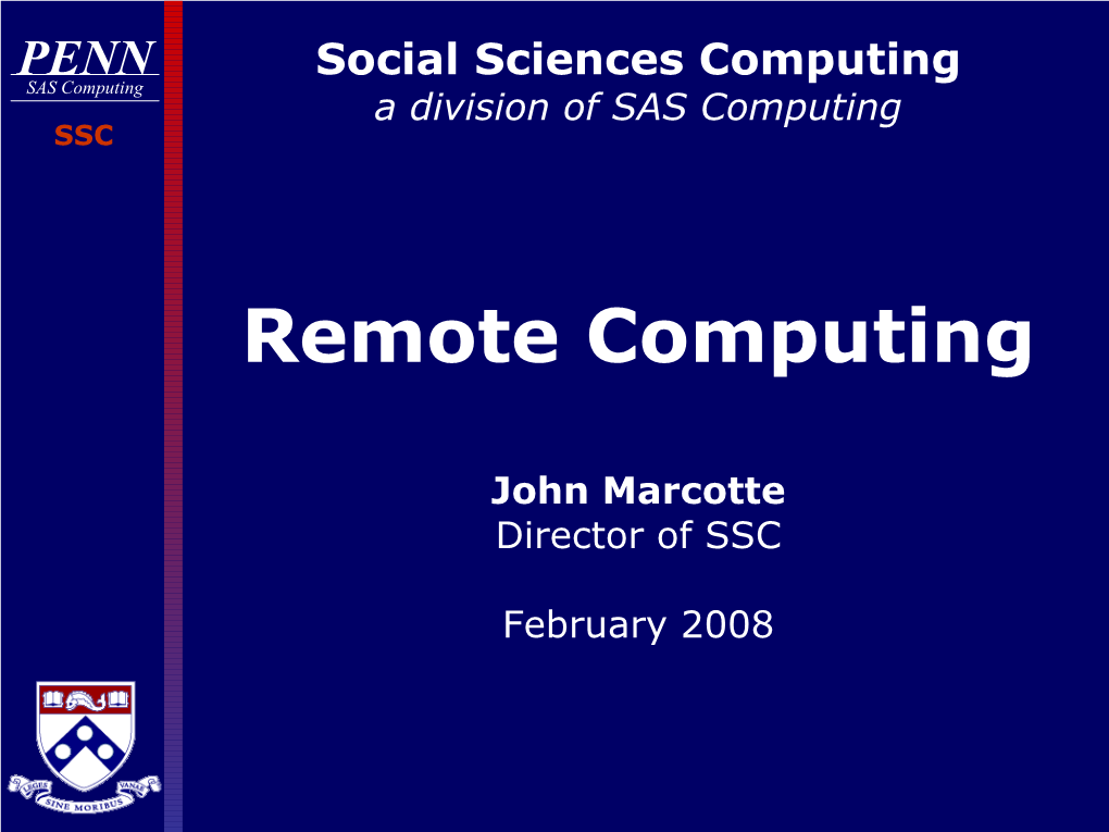 Remote Computing