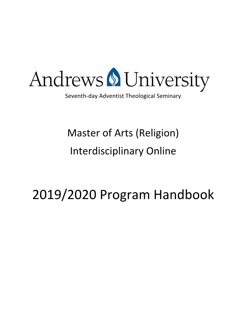 2019/2020 Program Handbook