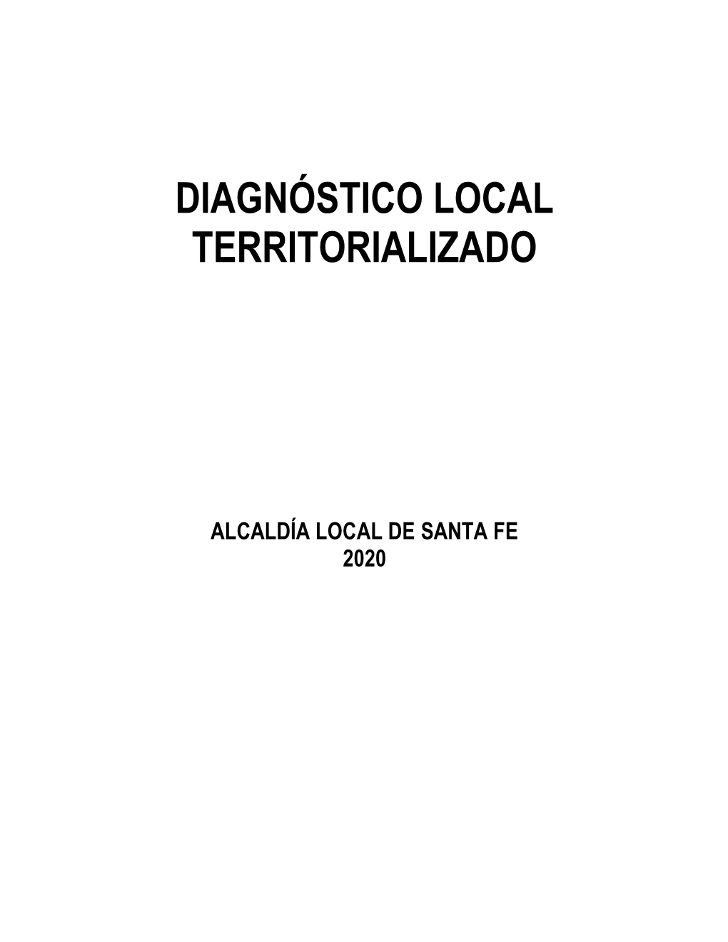 Diagnóstico Local Territorializado