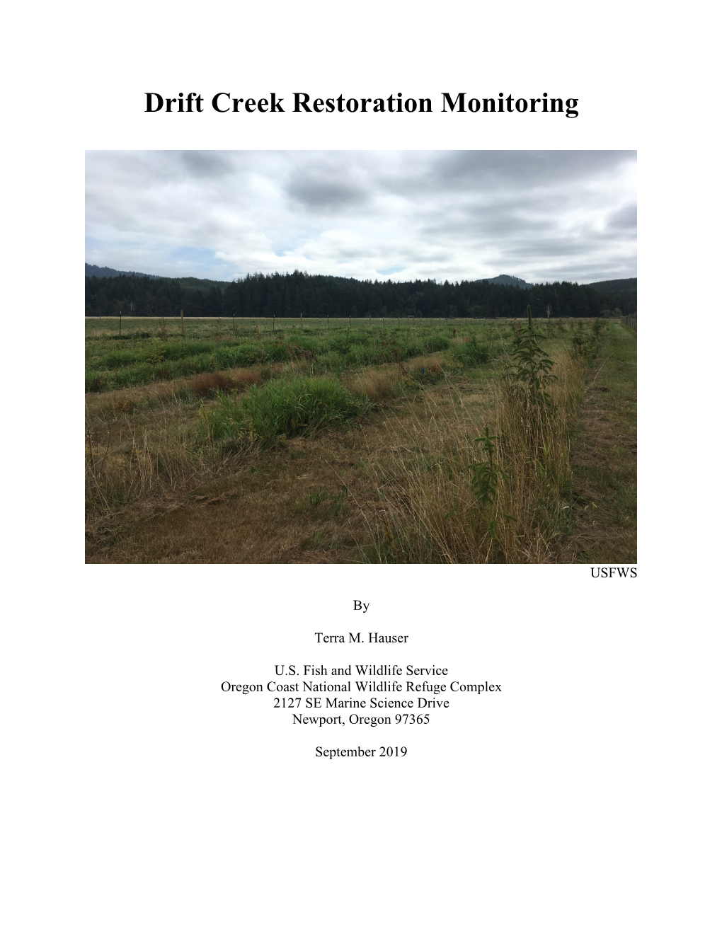 Drift Creek Restoration Monitoring