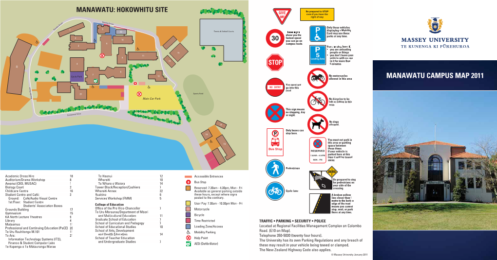 Hokowhitu Site Manawatu Campus Map