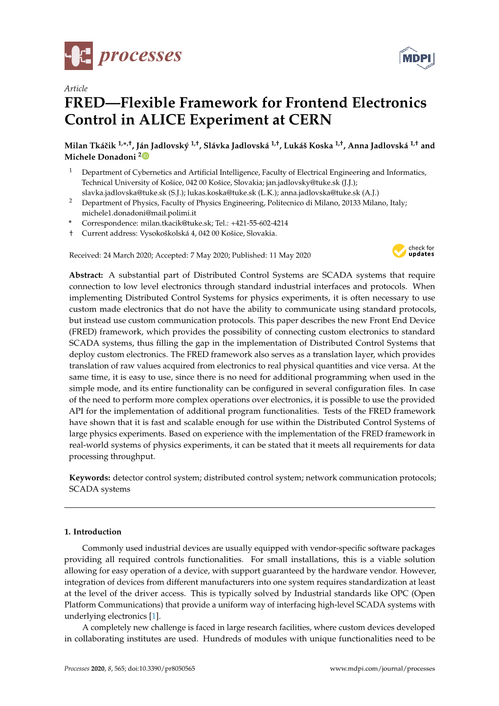 FRED—Flexible Framework for Frontend Electronics Control in ALICE Experiment at CERN