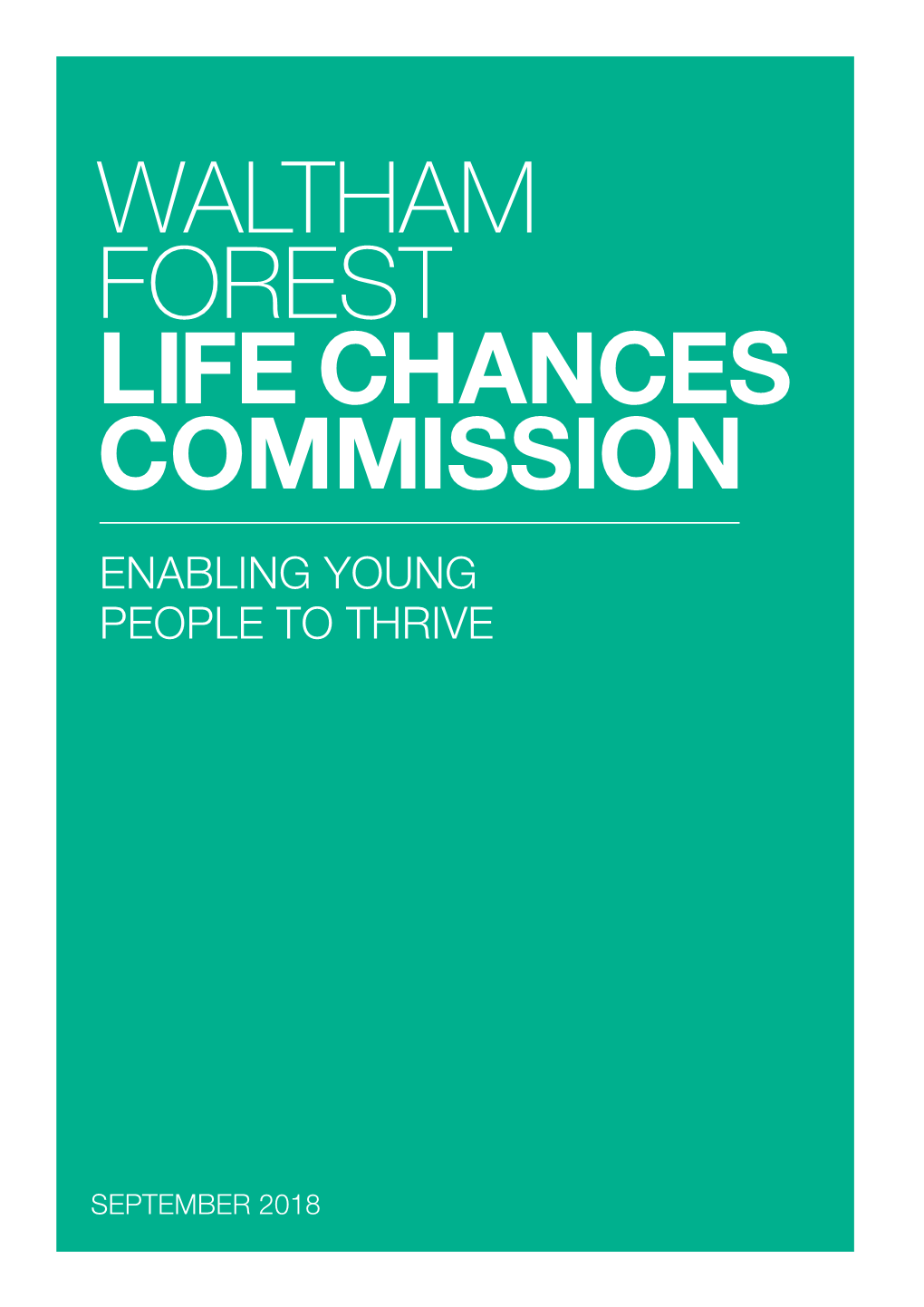 Life Chances Commission Enabling Young People to Thrive