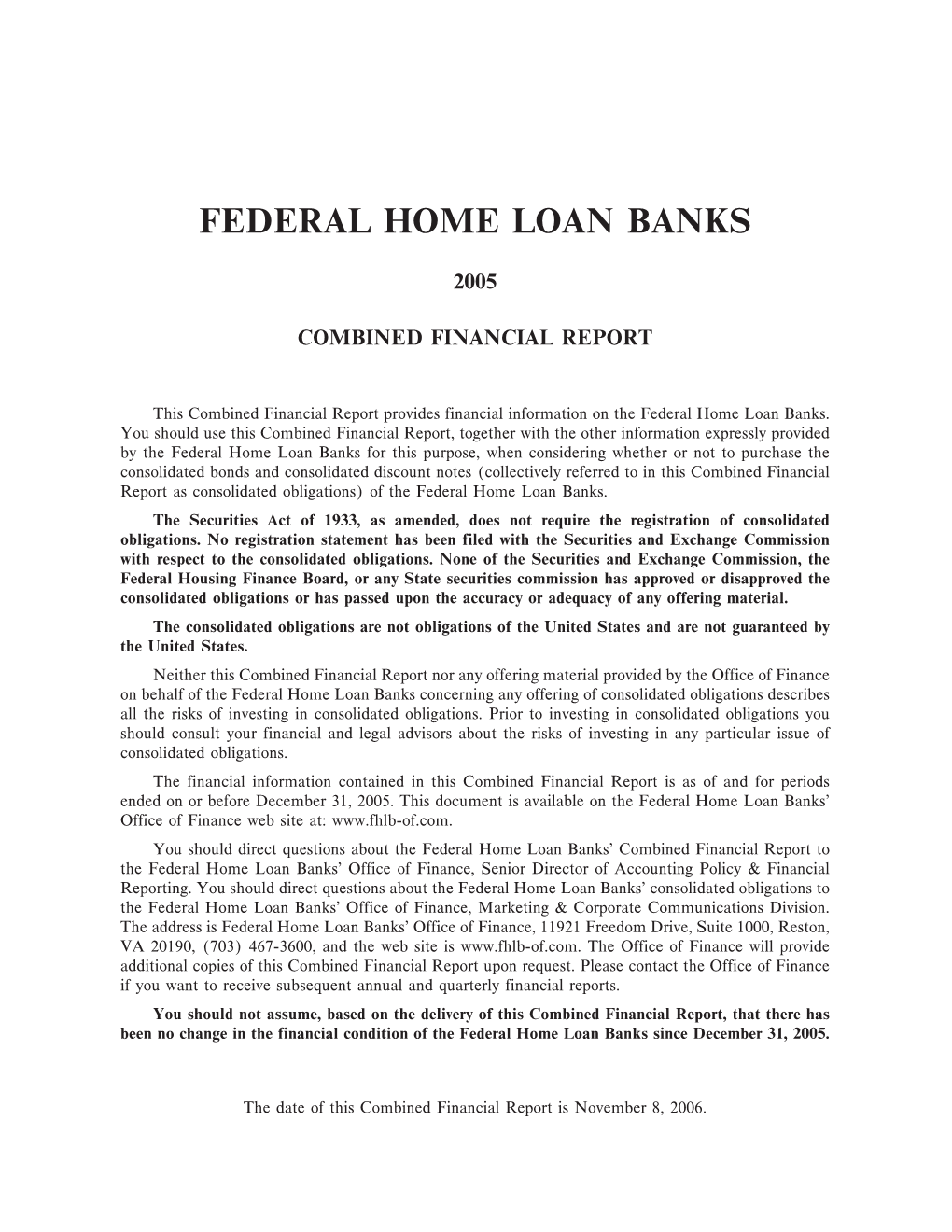 Federal Home Loan Banks