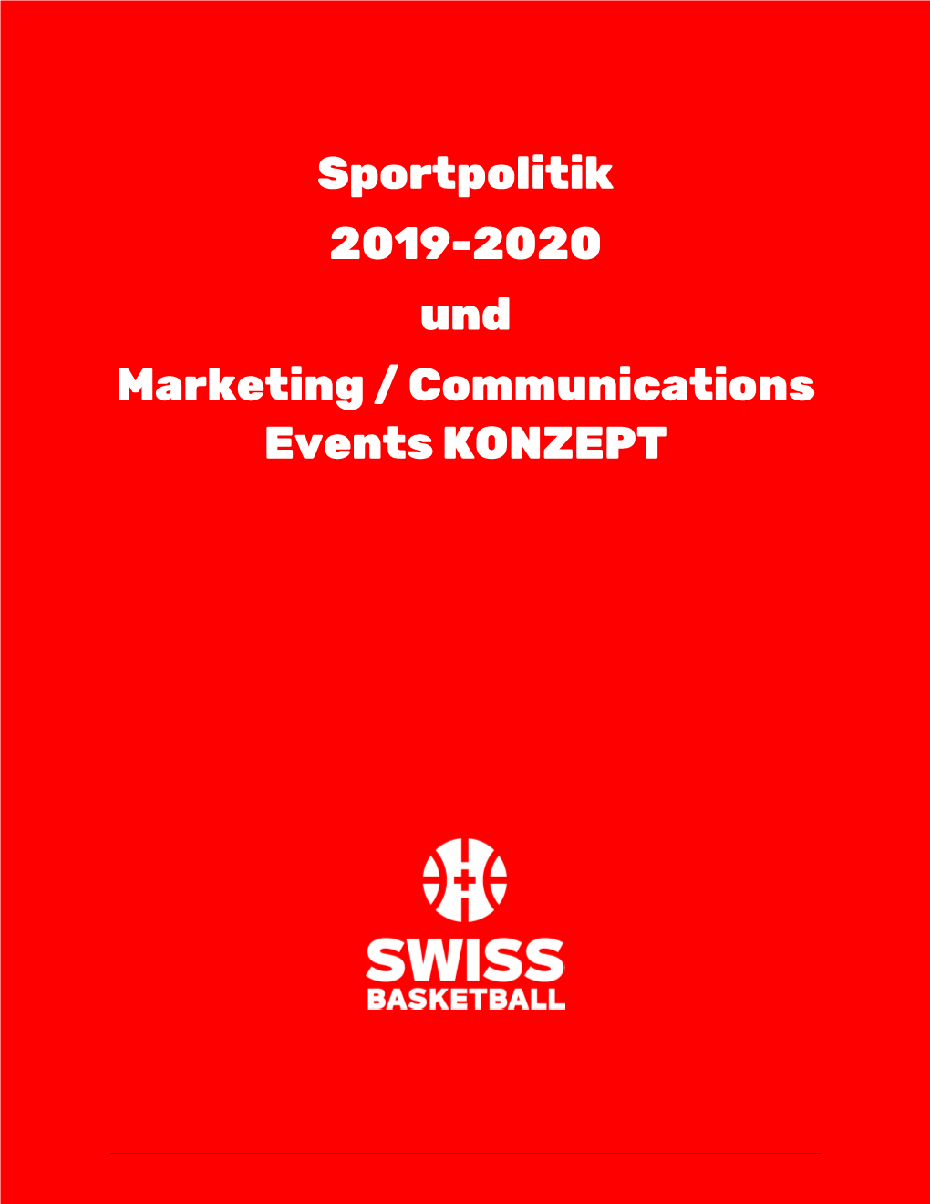 Sportpolitik 2019-2020 Und Marketing / Communications Events KONZEPT