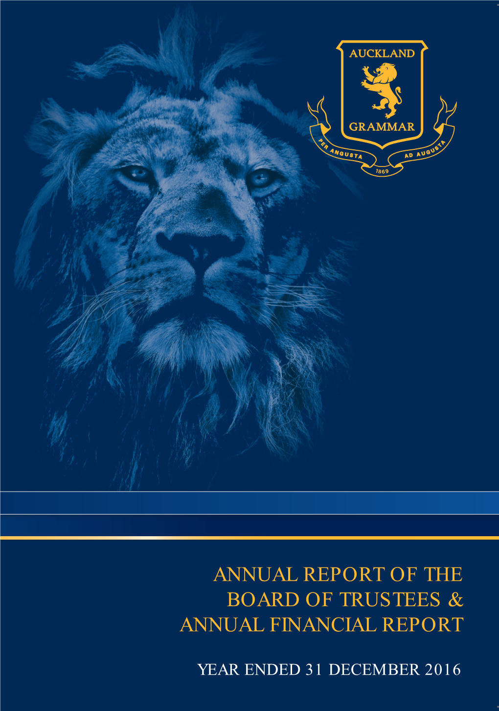 Annual Report of the Board of Trustees & Annual Financial Report