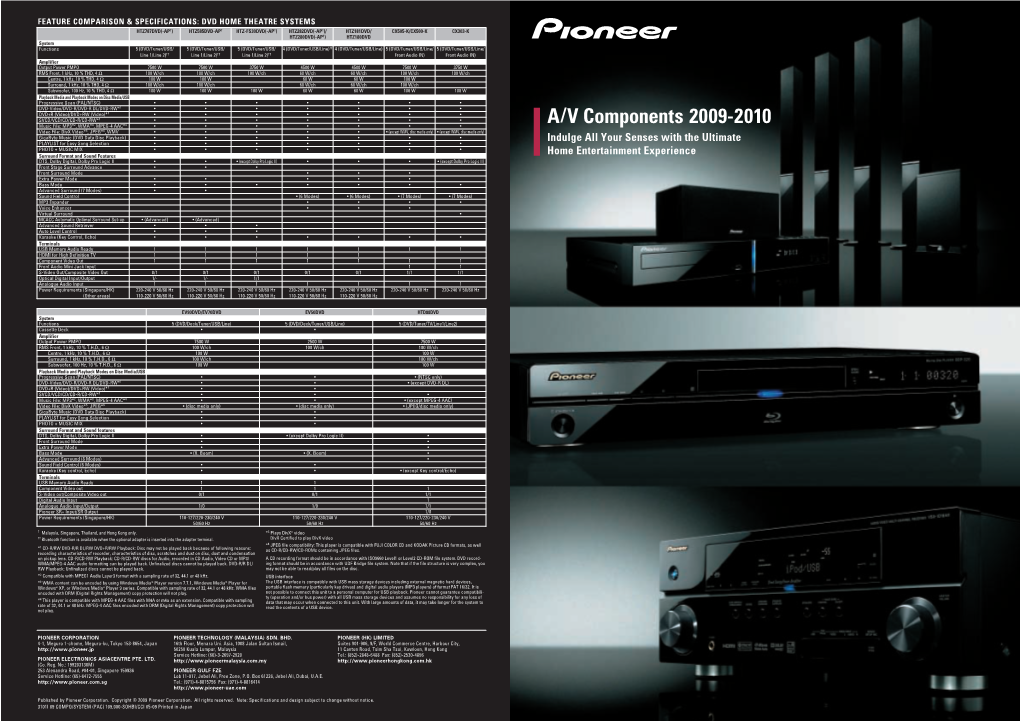 A/V Components 2009-2010