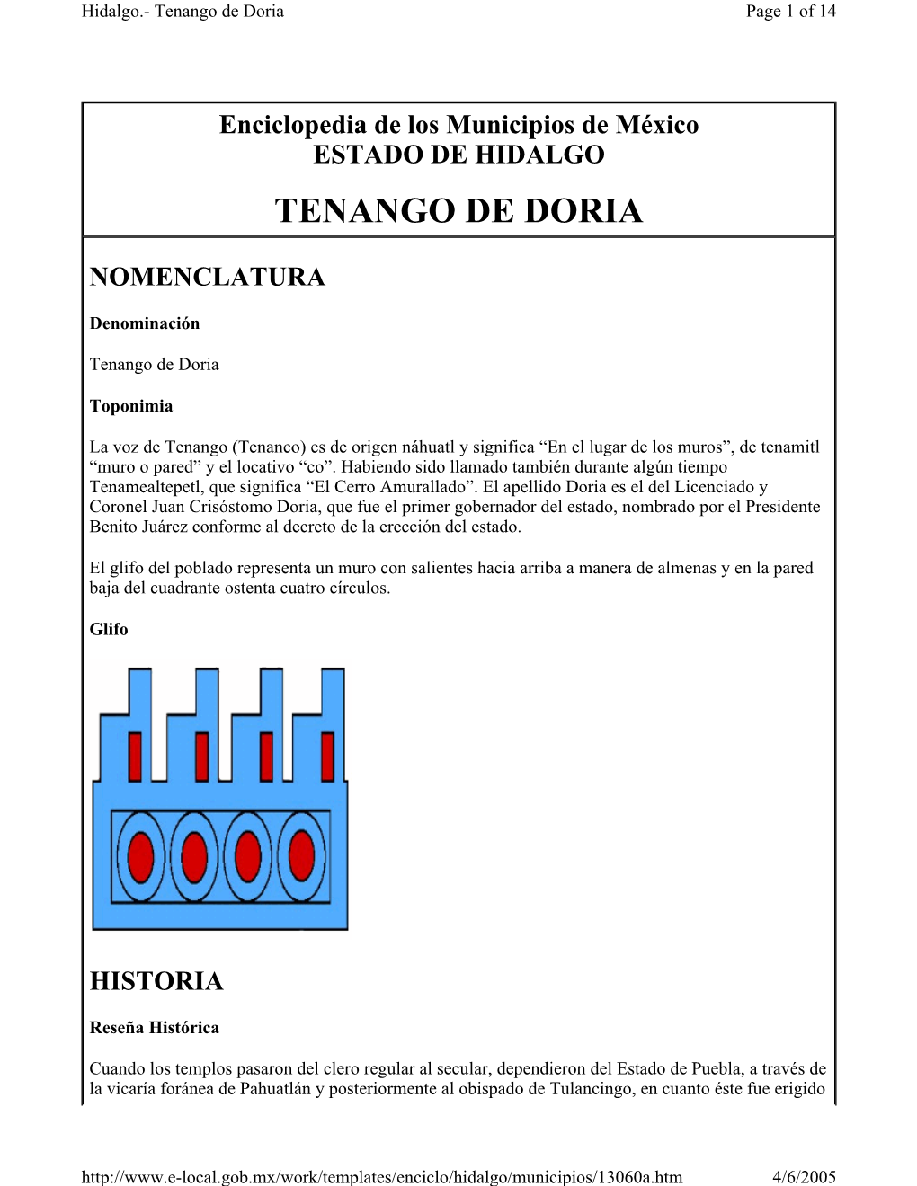 Tenango De Doria Page 1 of 14