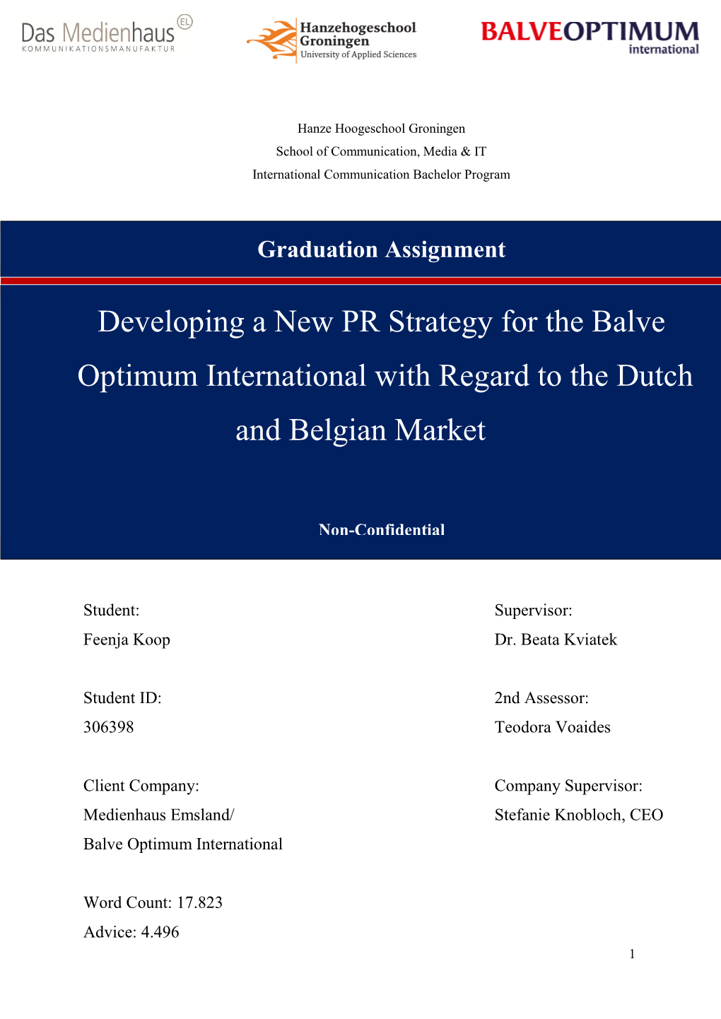 Developing a New PR Strategy for the Balve Optimum International with Regard to the Dutch and Belgian Market