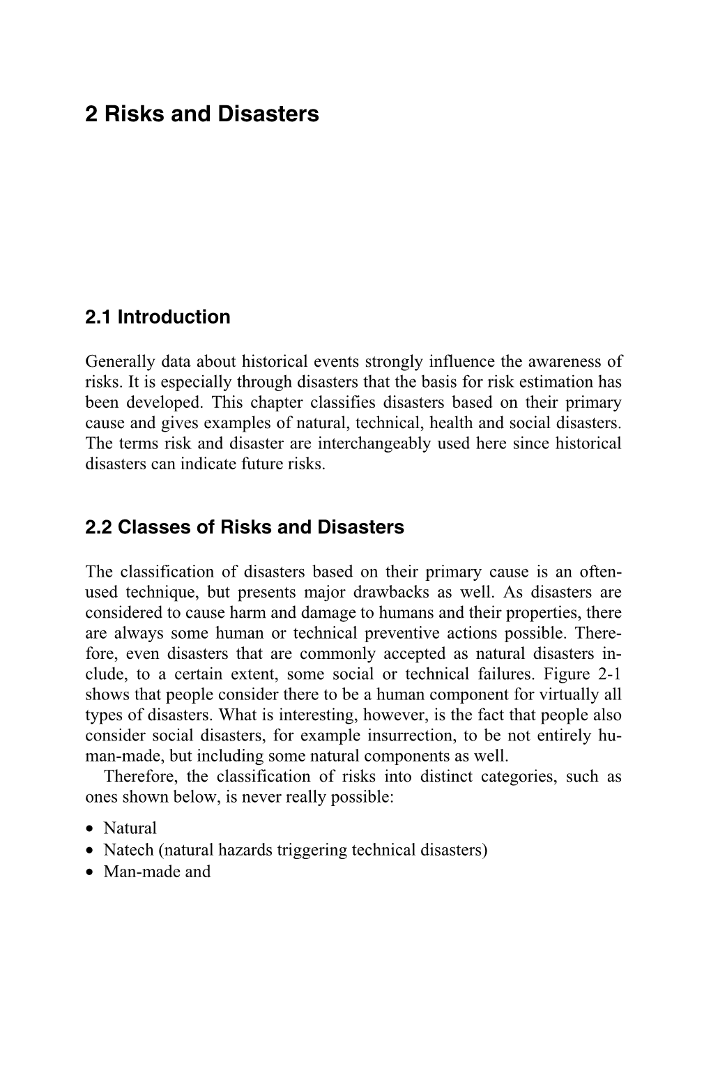 2 Risks and Disasters