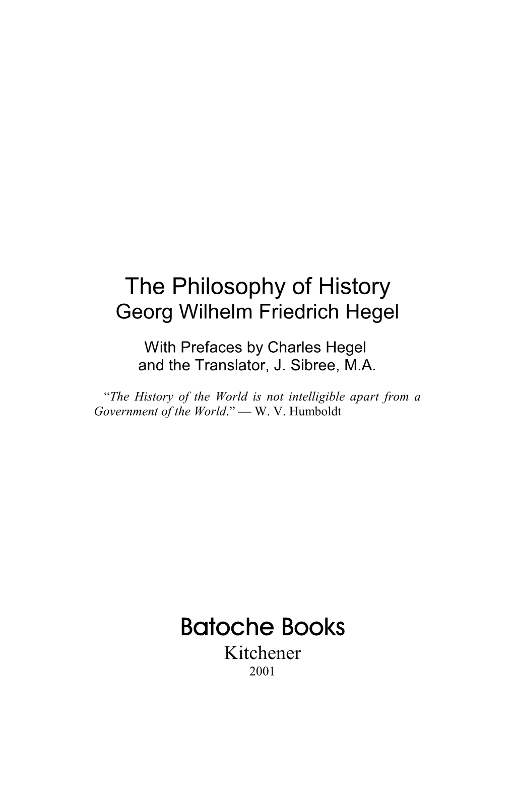 The Philosophy of History.Pdf