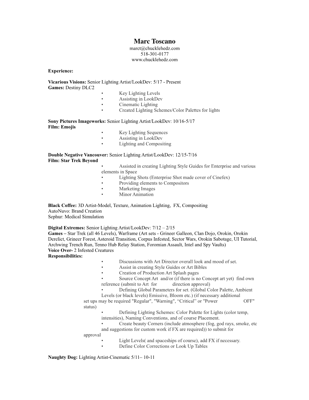 Marc Toscano Resume