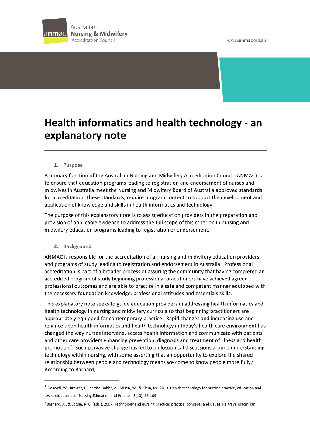 Health Informatics and Health Technology - an Explanatory Note