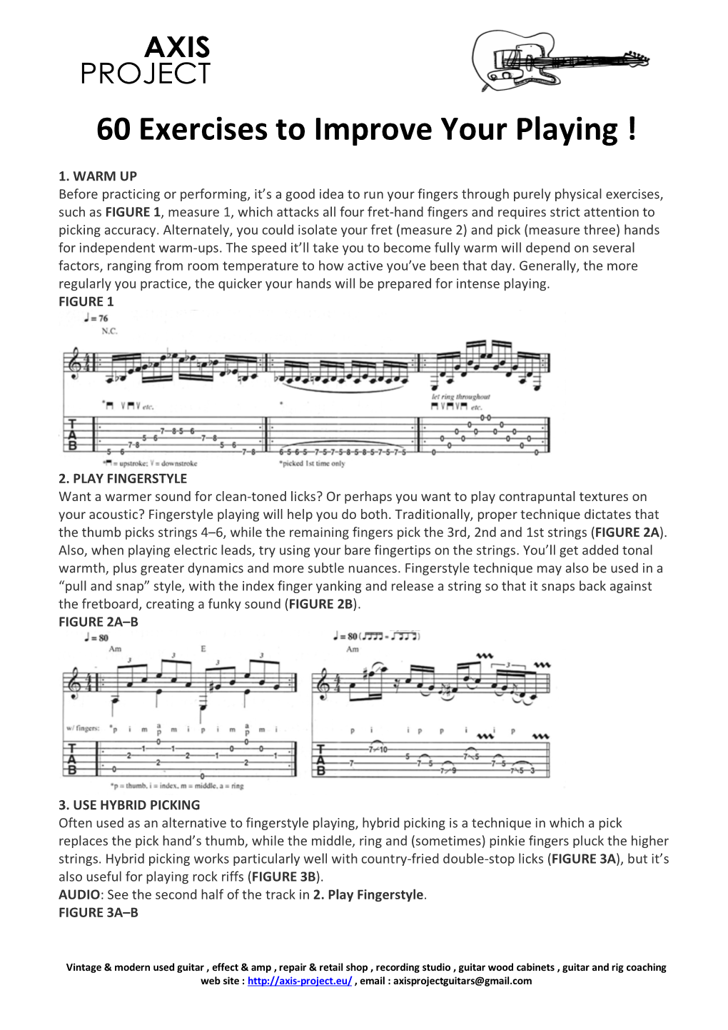 60 Exercises to Improve Your Playing !