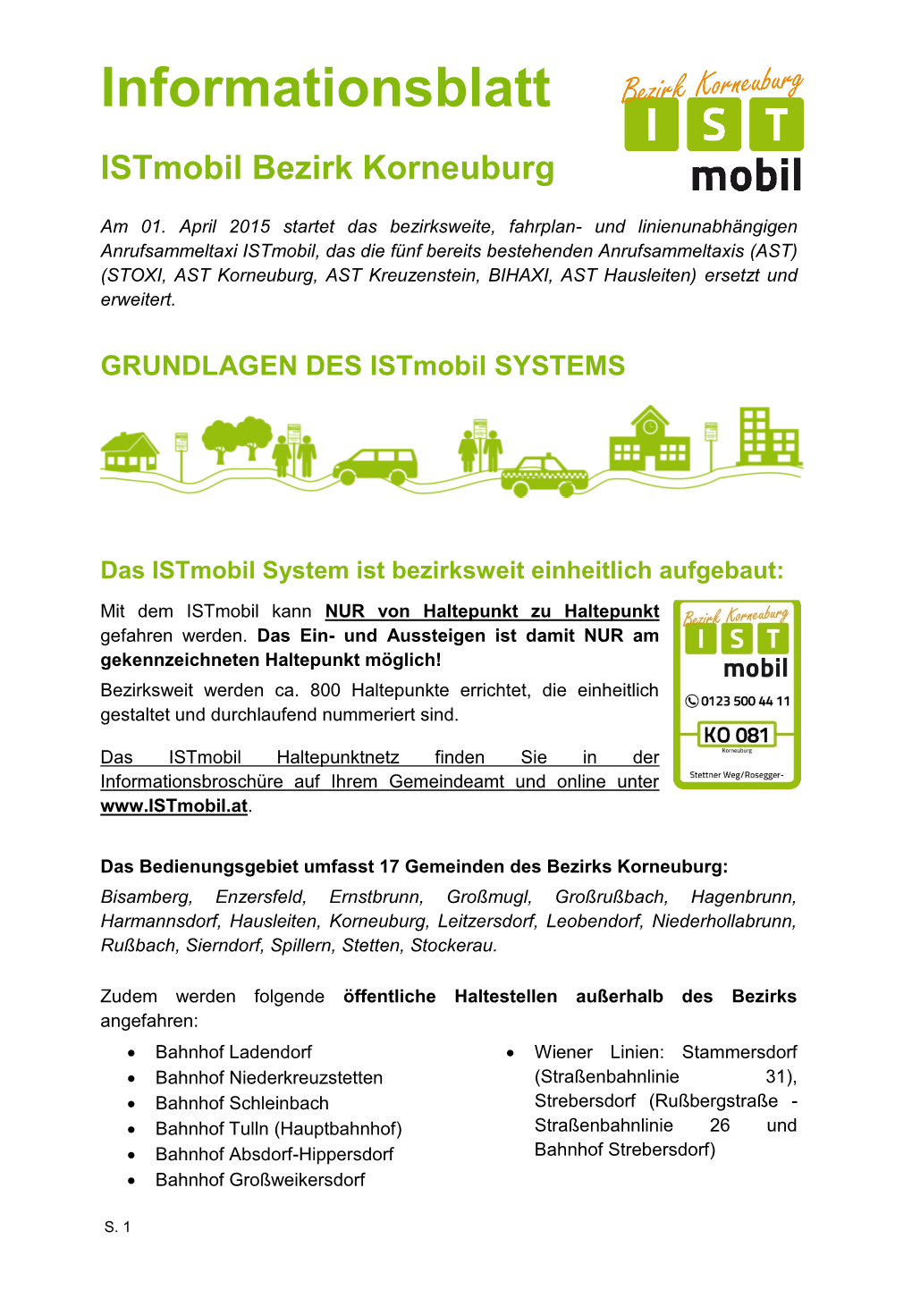 Istmobil Informationsblatt