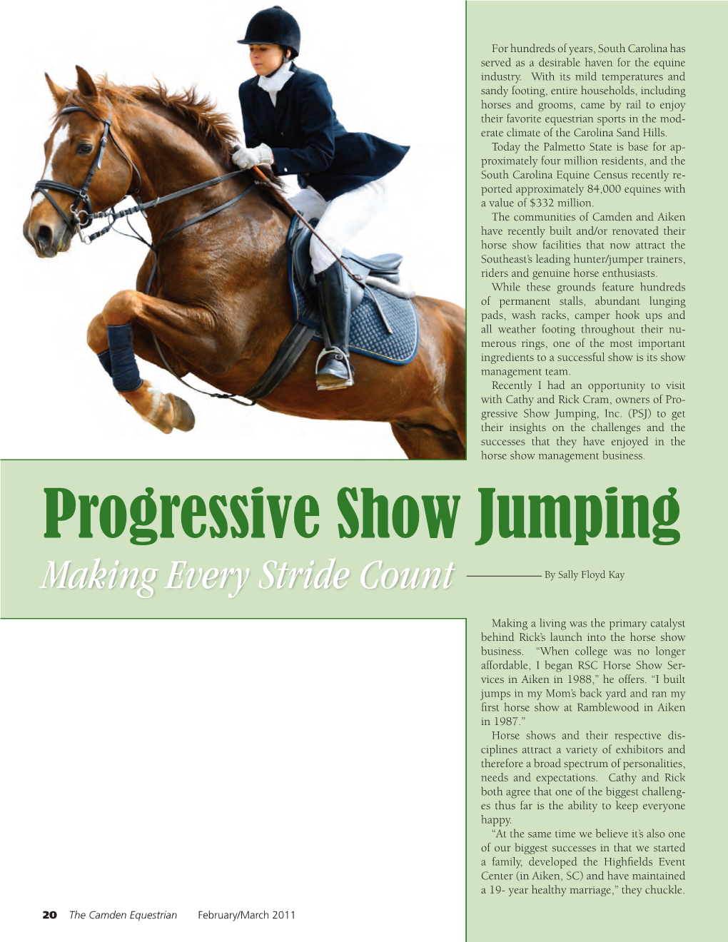 Progressive Show Jumping Feature Article