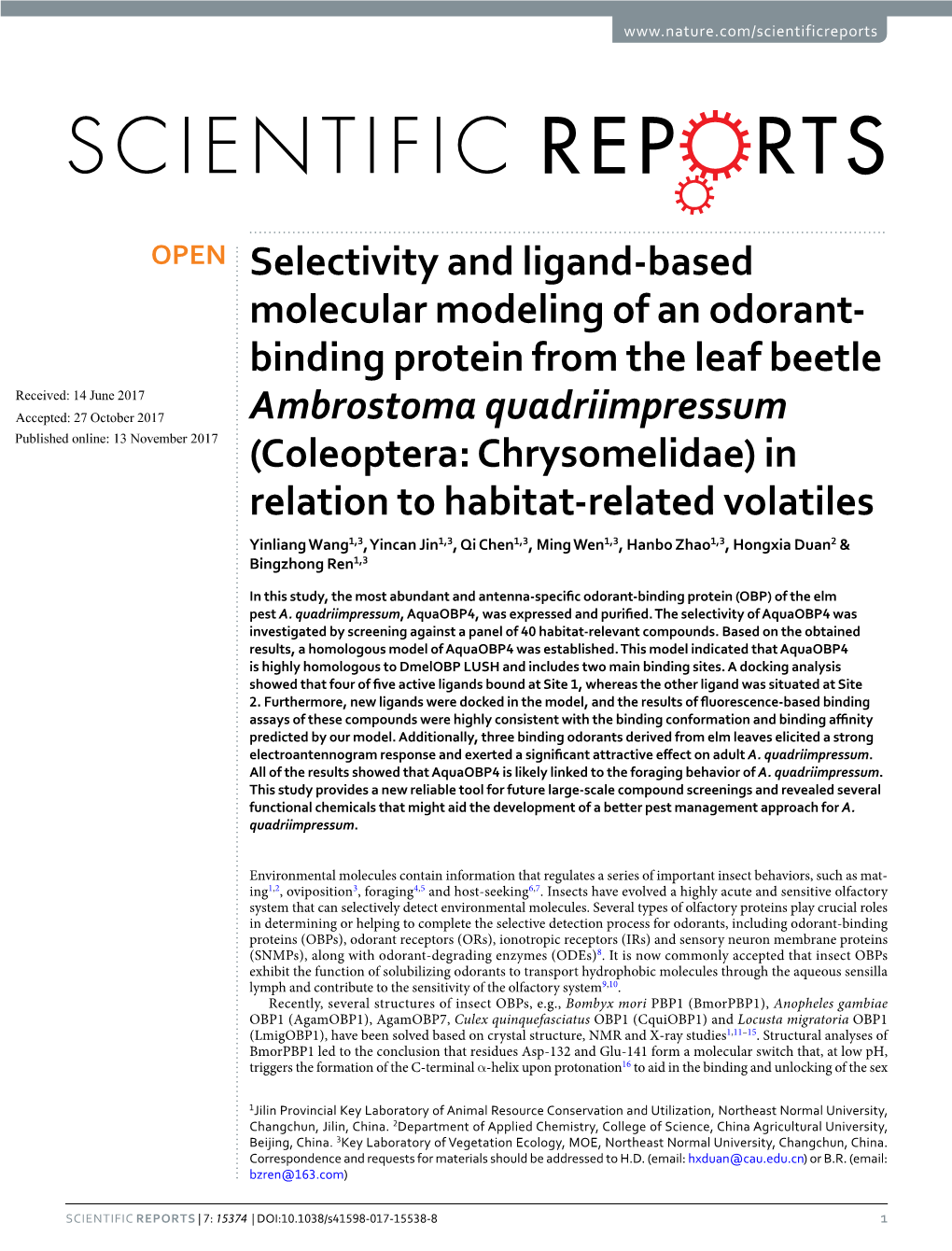 Selectivity and Ligand-Based Molecular Modeling of An