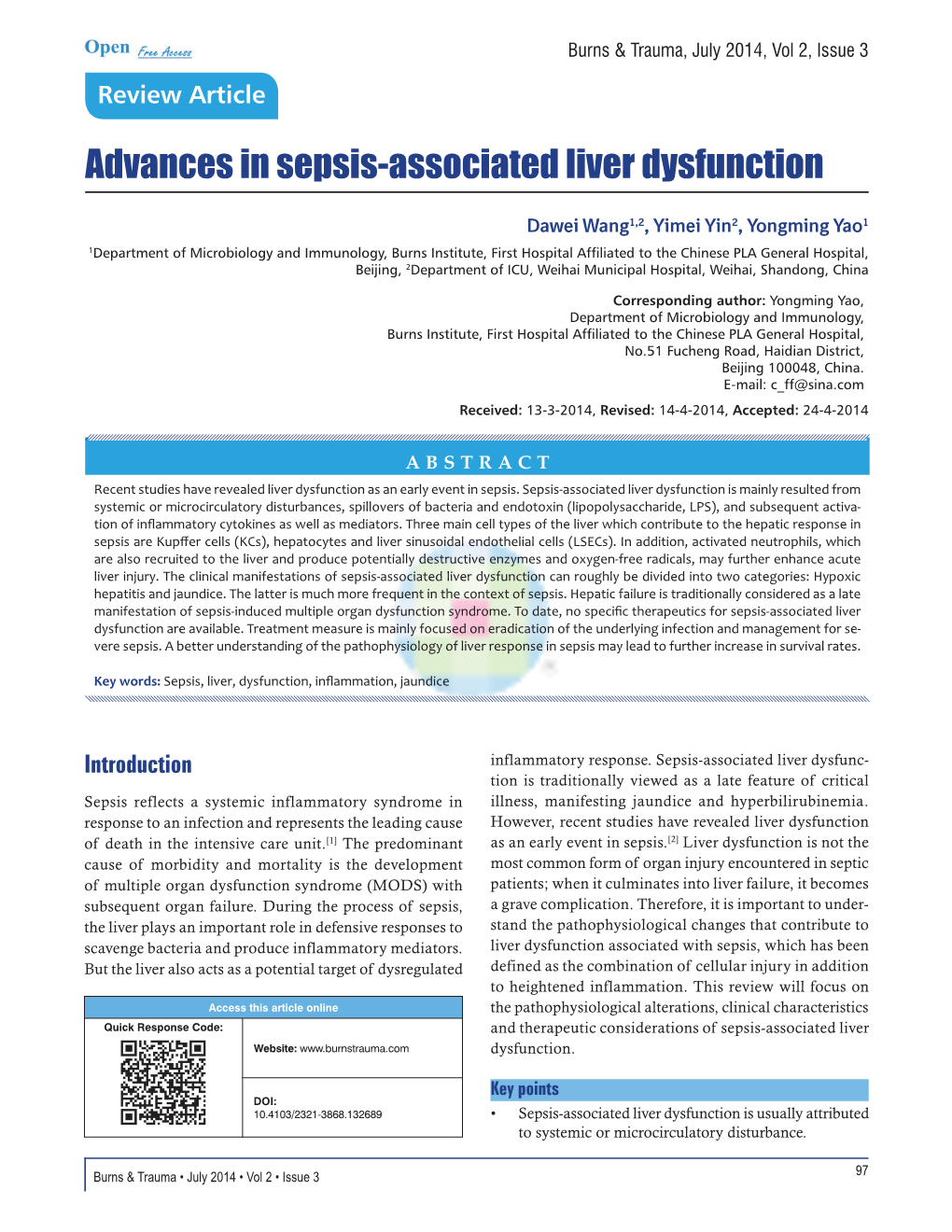 Advances in Sepsis-Associated Liver Dysfunction