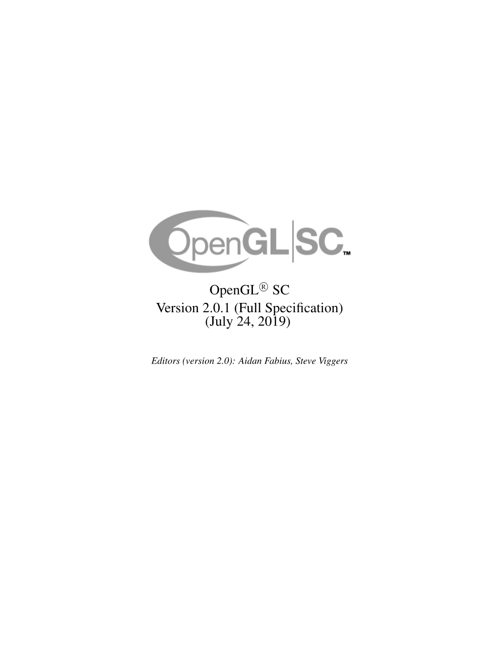 Opengl SC 2.0.1 (July 24, 2019)