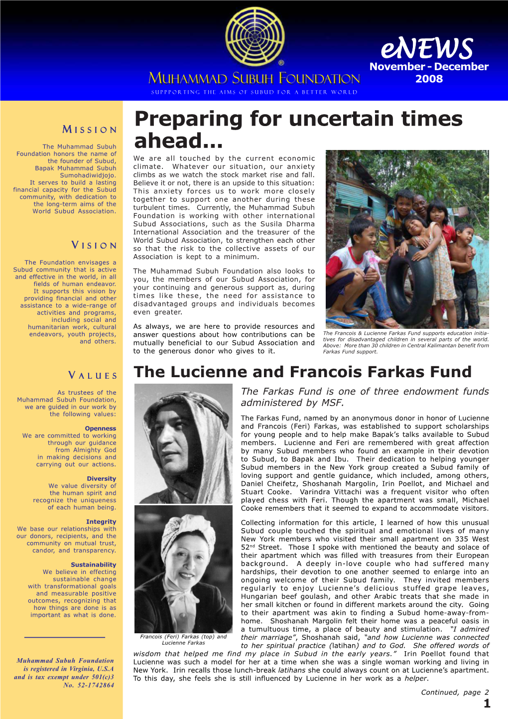 November 2008 MSF Enews