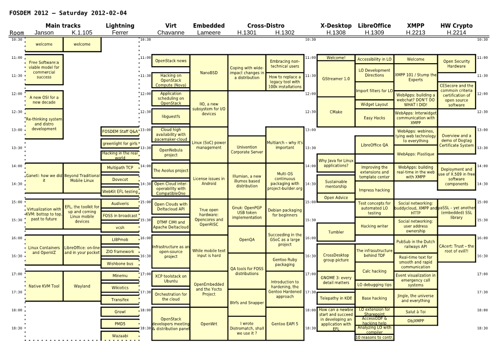 Printable Schedule