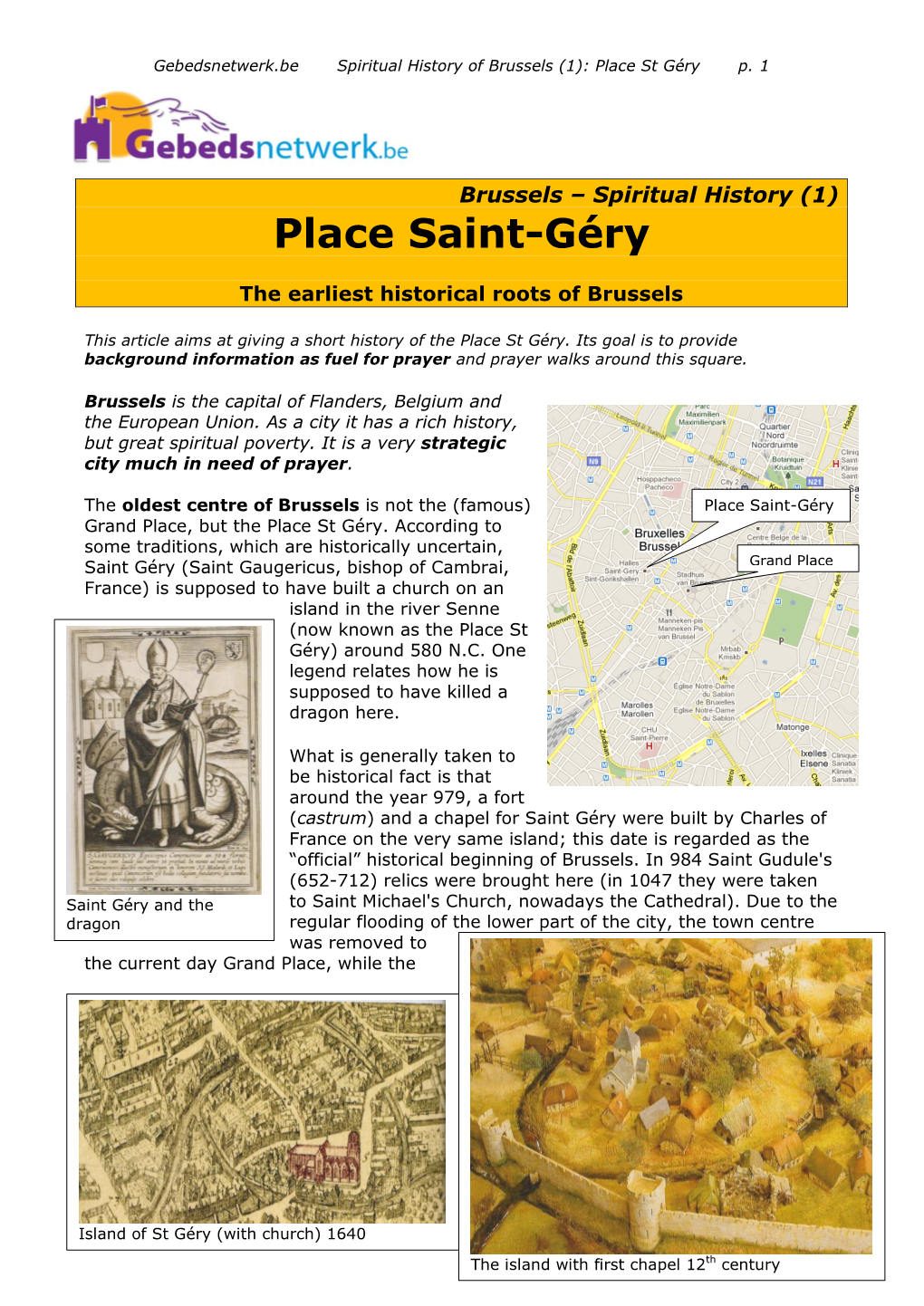Brussels – Spiritual History (1) Place Saint-Géry