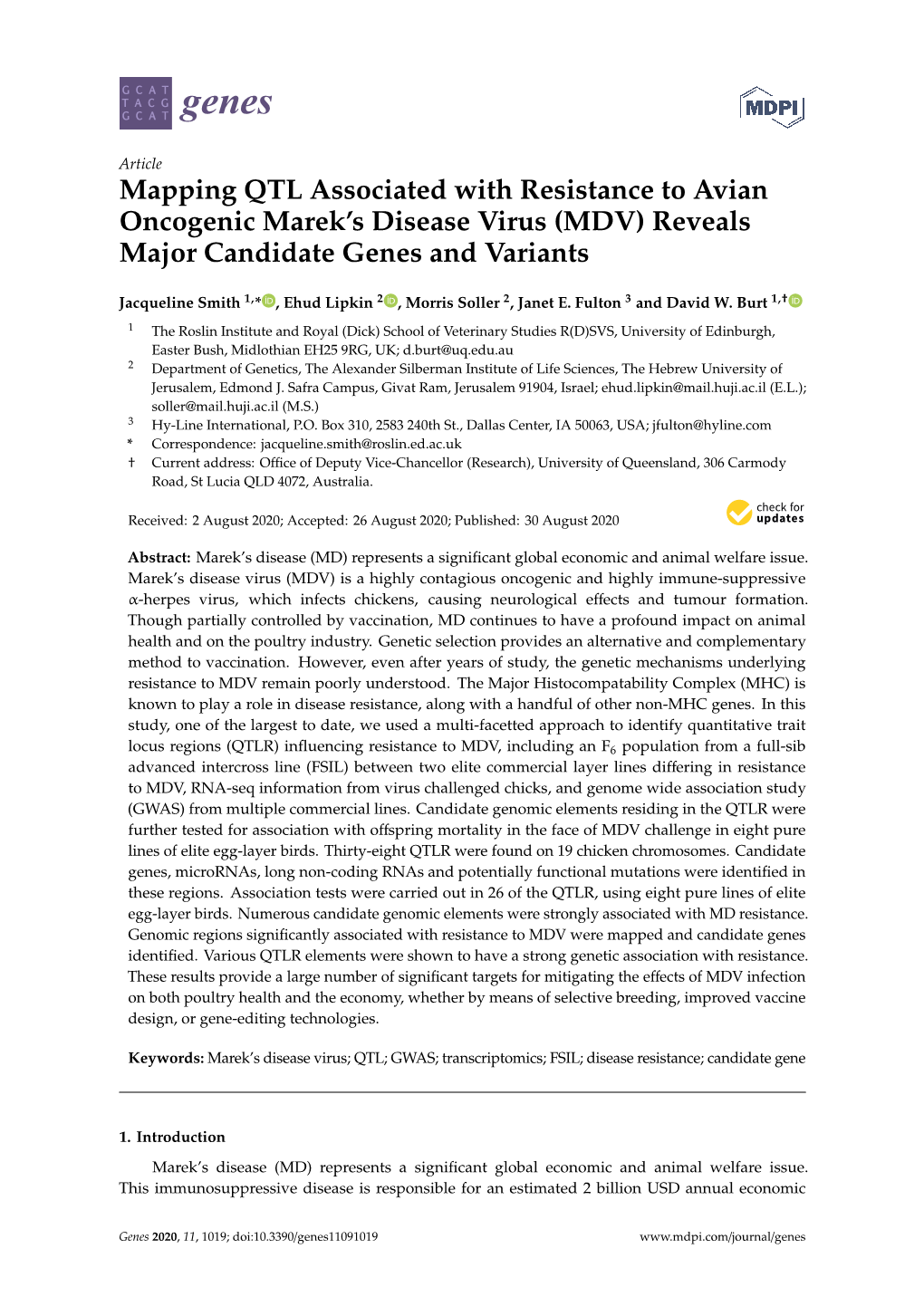 MDV) Reveals Major Candidate Genes and Variants